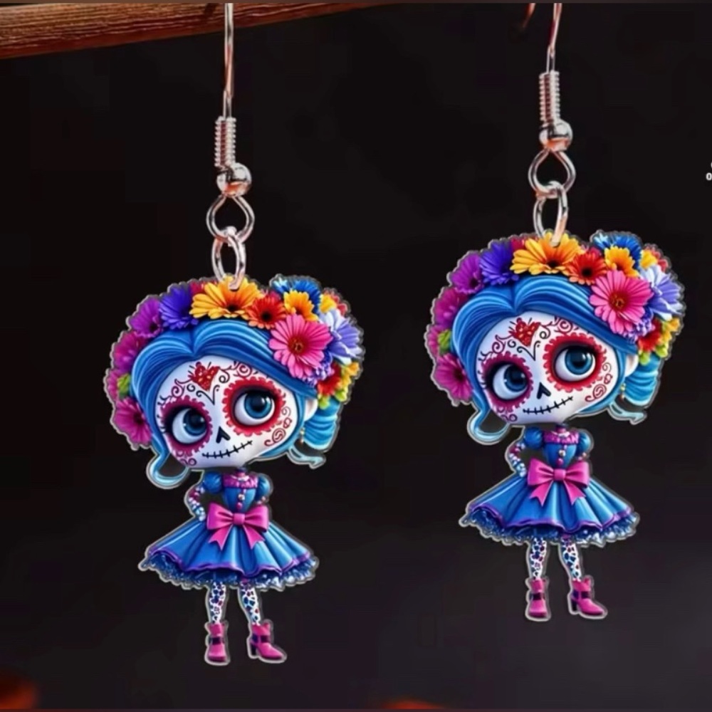 Dia de los Muertos Earrings Halloween Day of the Dead New